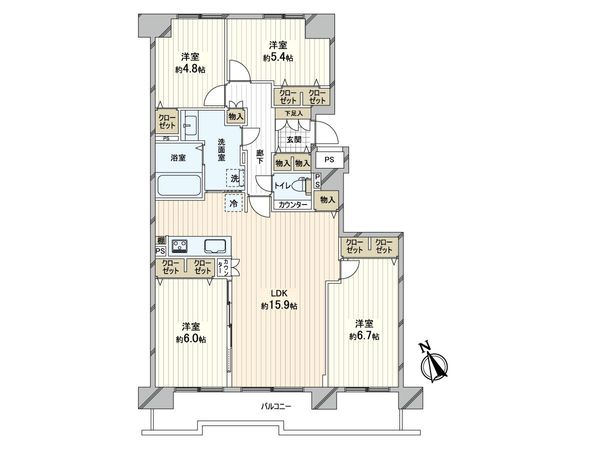 ロイヤルコート大谷地 壱番館B 間取図(平面図) ロイヤルコート大谷地 壱番館B 間取図(平面図)