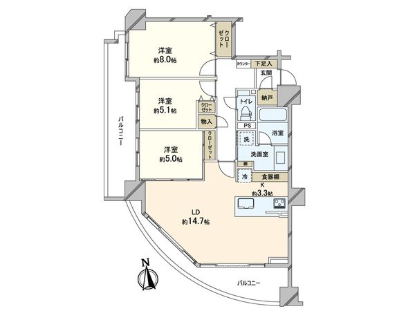 シティハウスひばりが丘馬場公園前 間取図(平面図) シティハウスひばりが丘馬場公園前 間取図(平面図)