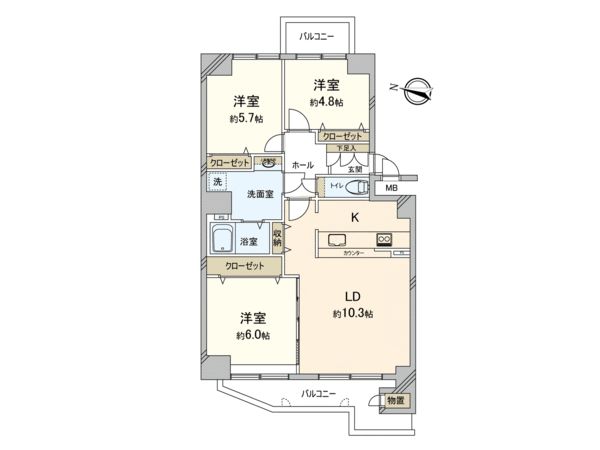 モンテベルデ厚別 間取図(平面図)