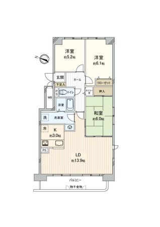 グランコート新さっぽろ 間取図(平面図)