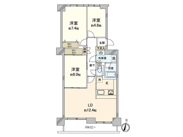 ひばりが丘パークマンション 間取図(平面図) ひばりが丘パークマンション 間取図(平面図)