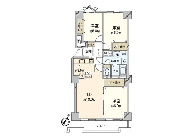 グリーンコーポ大谷地 間取図(平面図) グリーンコーポ大谷地 間取図(平面図)