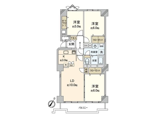 グリーンコーポ大谷地 間取図(平面図) グリーンコーポ大谷地 間取図(平面図)