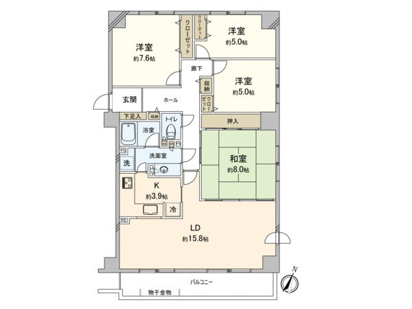 パークヒルズ北広島 B棟 間取図(平面図) パークヒルズ北広島 B棟 間取図(平面図)