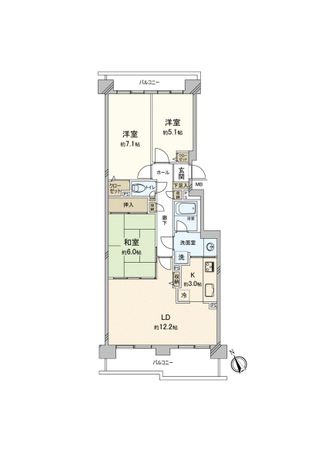 パーク・シティ大谷地 Cコート 間取図(平面図) パーク・シティ大谷地 Cコート 間取図(平面図)