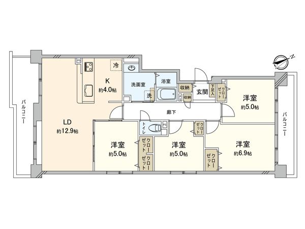 パーク・シティ大谷地 Cコート 間取図(平面図) 間取図(平面図)