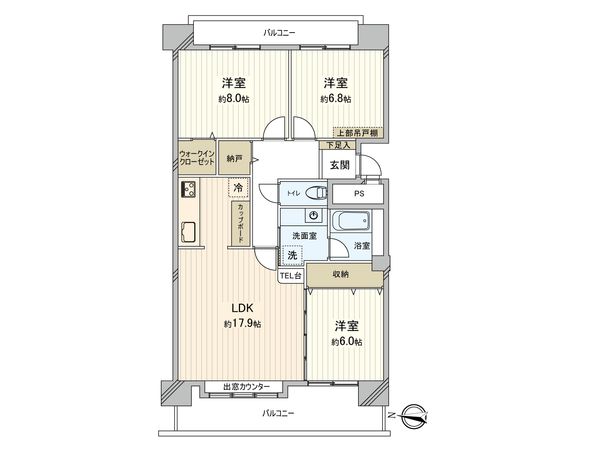 ロイヤルコート大谷地 アネックス 間取図(平面図) 間取図(平面図)