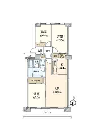 コープ野村大谷地 間取図(平面図) コープ野村大谷地 間取図(平面図)