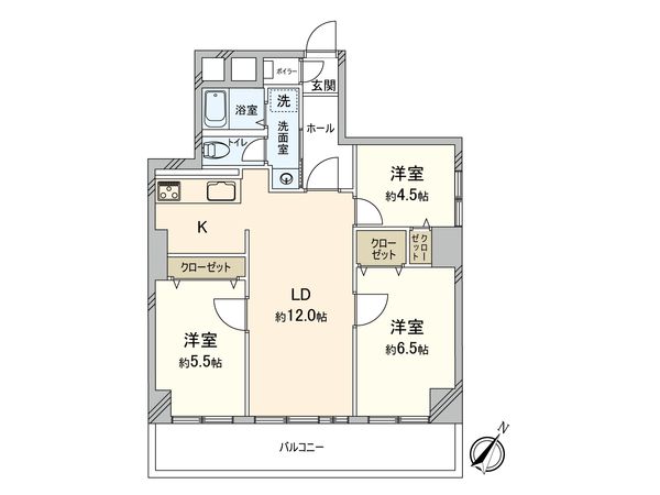 ターミナルハイツ大谷地 間取図(平面図) ターミナルハイツ大谷地 間取図(平面図)