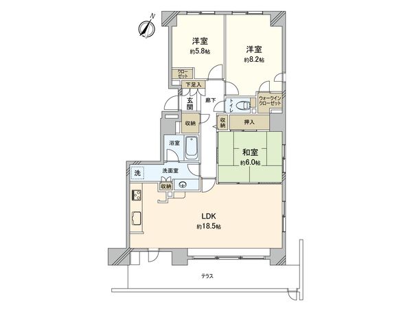 ひばりが丘パークホームズ 間取図(平面図) 間取図(平面図)