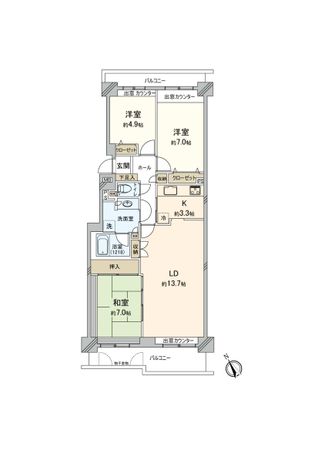 シティアベニュー セカンドコート 間取図(平面図)