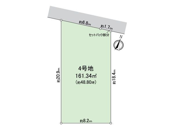 中村区城屋敷町3丁目 4号地 区画図 中村区城屋敷町3丁目 4号地 区画図