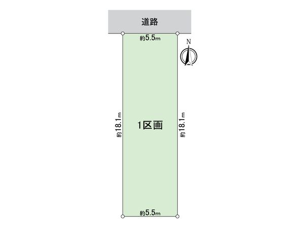 西区貝田町1丁目 1号地 区画図 西区貝田町1丁目 1号地 区画図