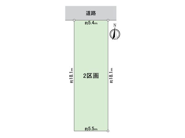 西区貝田町1丁目 2号地 区画図 西区貝田町1丁目 2号地 区画図