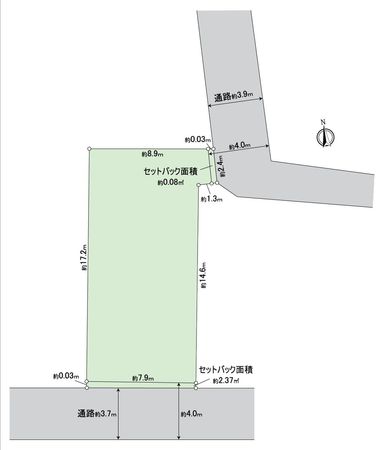 北区楠味鋺4丁目 土地 区画図 北区楠味鋺4丁目 土地 区画図