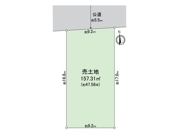 中村区向島町4丁目 土地 区画図