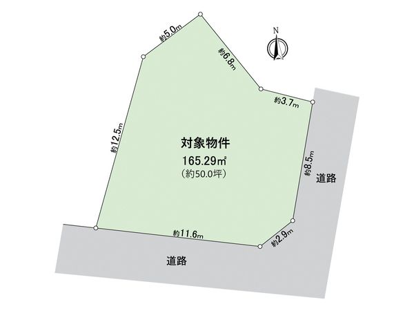 あま市森5丁目 土地 区画図
