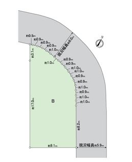 東海市荒尾町 B区画 区画図