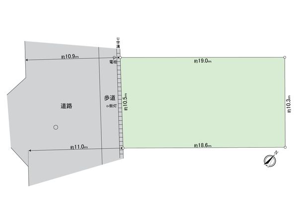 名東区八前1丁目 土地 区画図 区画図