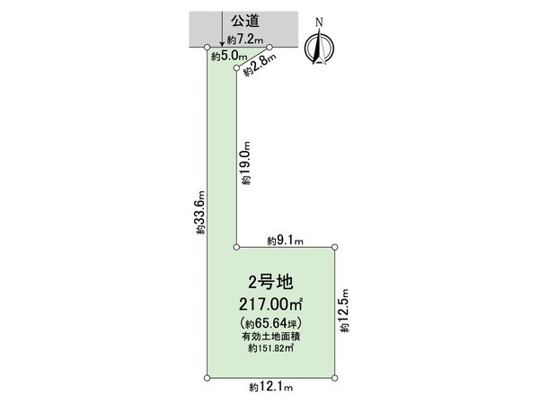 中村区稲上町2丁目 2号地 区画図 中村区稲上町2丁目 2号地 区画図
