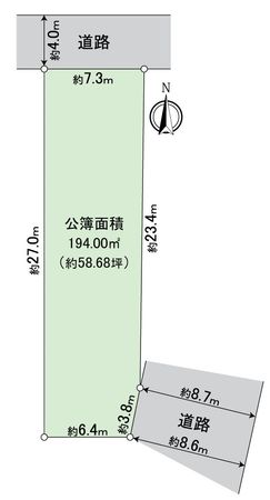 あま市甚目寺稲荷 土地 区画図 あま市甚目寺稲荷 土地 区画図