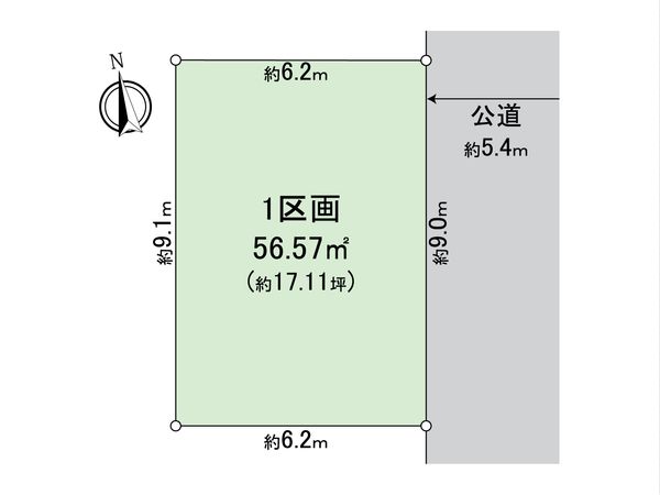 中村区井深町 1号地 区画図