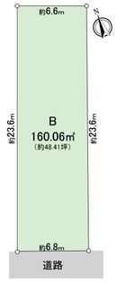 西区枇杷島3丁目 B区画 区画図