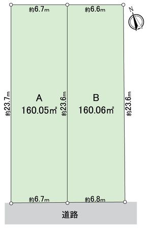 西区枇杷島3丁目 B区画 全体区画図 西区枇杷島3丁目 B区画 全体区画図