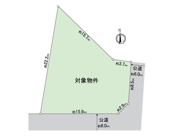 あま市森5丁目 土地 区画図