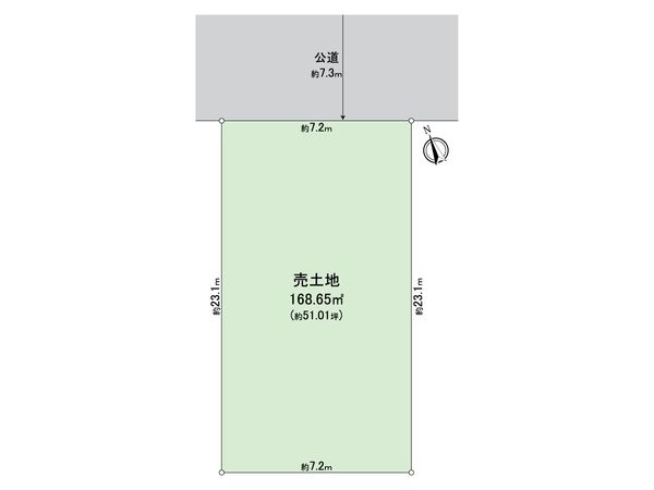 西区枇杷島4丁目 土地 区画図