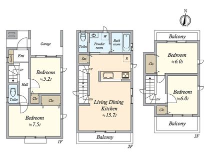 西区笠取町1丁目 新築戸建 間取図(平面図)