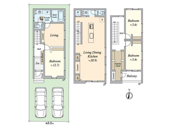西区笠取町1丁目 新築戸建 間取図(平面図) 西区笠取町1丁目 新築戸建 間取図(平面図)