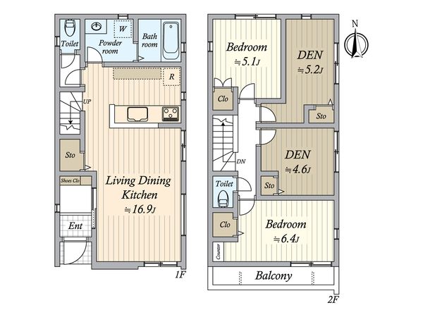 中村区元中村町1丁目 新築戸建 間取図(平面図)