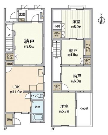 中村区北浦町 間取図(平面図)