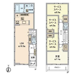 中村区高道町6丁目 戸建 間取図(平面図)