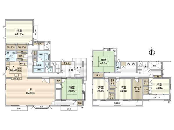 北名古屋市九之坪菰口 戸建 間取図(平面図) 北名古屋市九之坪菰口 戸建 間取図(平面図)
