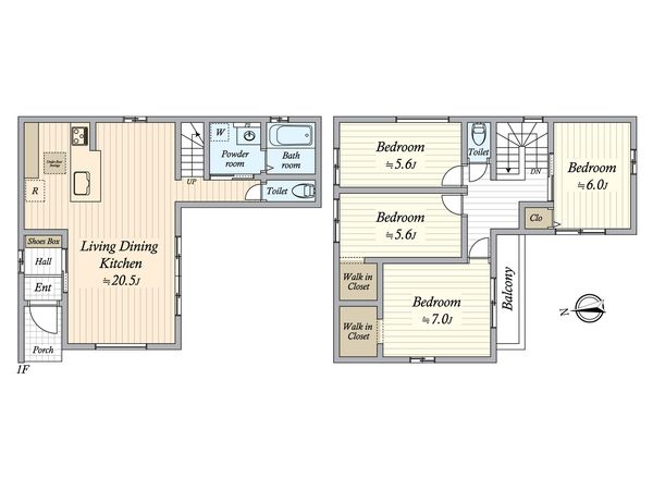 中村区高道町6丁目 新築戸建 間取図(平面図) 間取図(平面図)