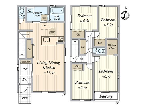 中村区京田町2丁目 3号棟 間取図(平面図) 間取図(平面図)
