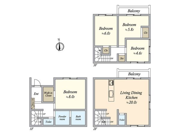 中村区郷前町3丁目 新築戸建 間取図(平面図) 間取図(平面図)