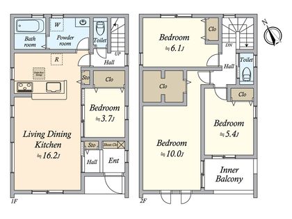 海部郡大治町大字西條字西之割 1号棟 間取図(平面図)