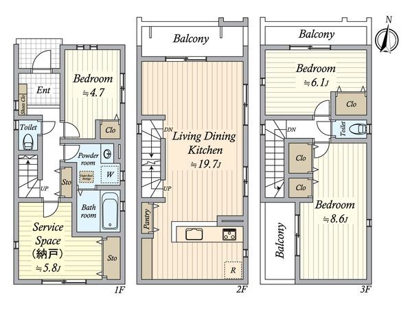 中村区大正町3丁目 新築戸建 間取図(平面図) 中村区大正町3丁目 新築戸建 間取図(平面図)