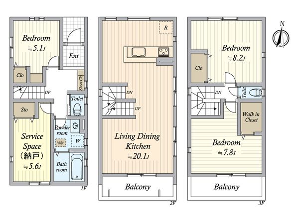 中村区大正町3丁目 新築戸建 間取図(平面図) 中村区大正町3丁目 新築戸建 間取図(平面図)