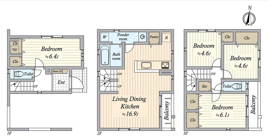 西区浄心1丁目 新築戸建 間取図(平面図)