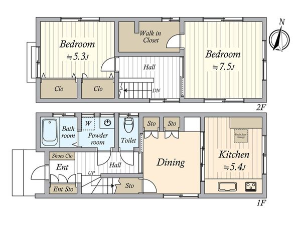 西区児玉1丁目 戸建 間取図(平面図)