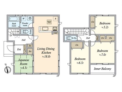 ・あま市七宝町川部屋敷代 新築戸建 間取図(平面図)