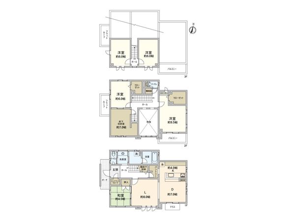 一宮市冨田字大堀 間取図(平面図)