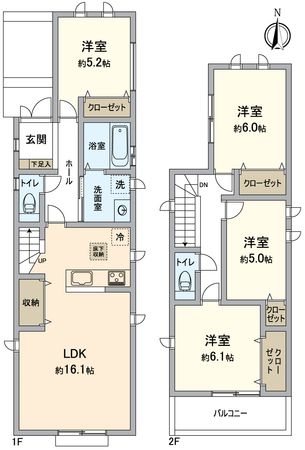 中村区岩上町 新築戸建 間取図(平面図)