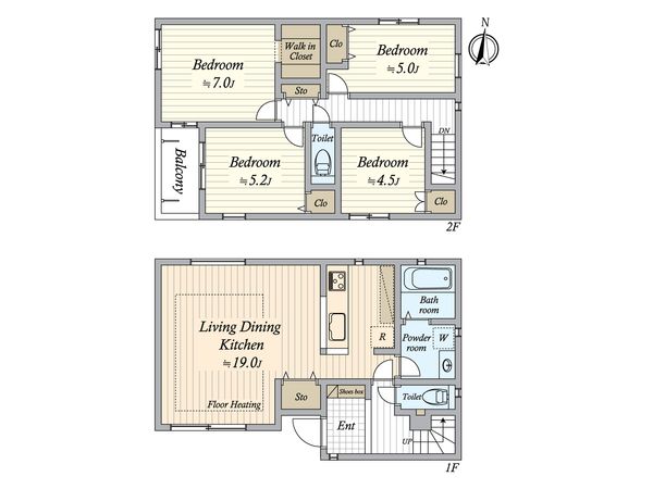 中村区諏訪町1丁目 2号棟 間取図(平面図) 中村区諏訪町1丁目 2号棟 間取図(平面図)