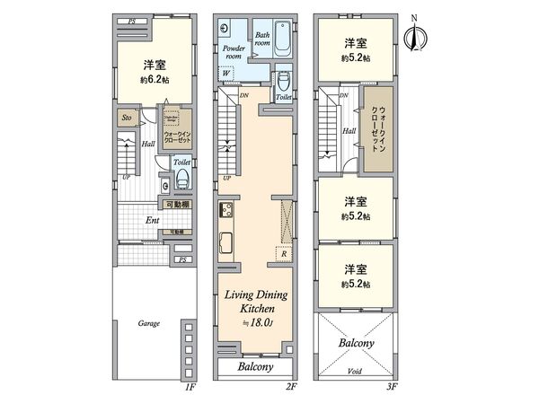中村区大宮町2丁目 新築戸建 間取図(平面図) 中村区大宮町2丁目 新築戸建 間取図(平面図)