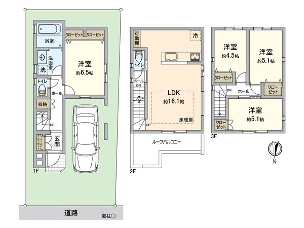 西区天塚町4丁目 新築戸建 間取図(平面図) 西区天塚町4丁目 新築戸建 間取図(平面図)